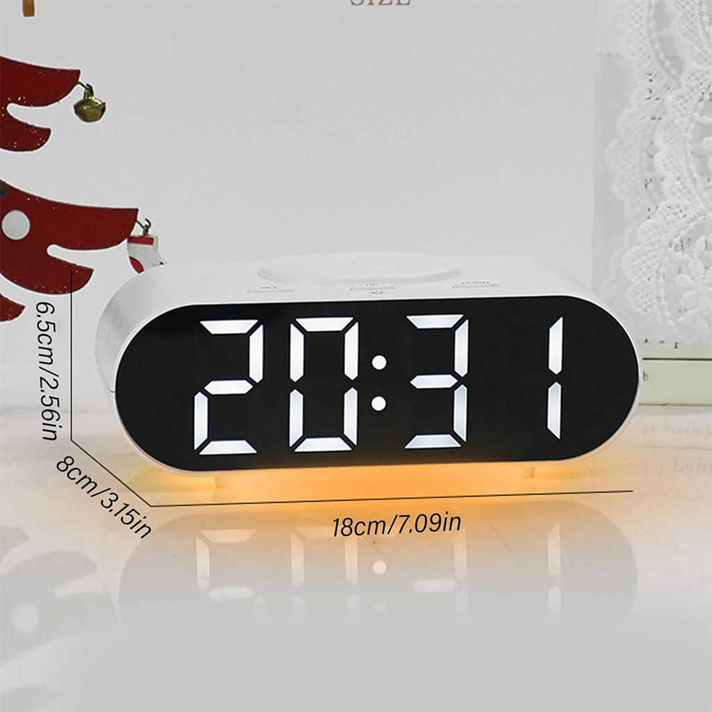 GH9000 LED Digital Alarm Clock and Wireless Charger