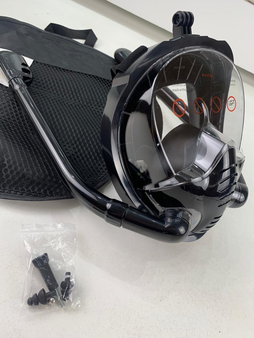 Masque de plongée double tuba avec support caméra V2