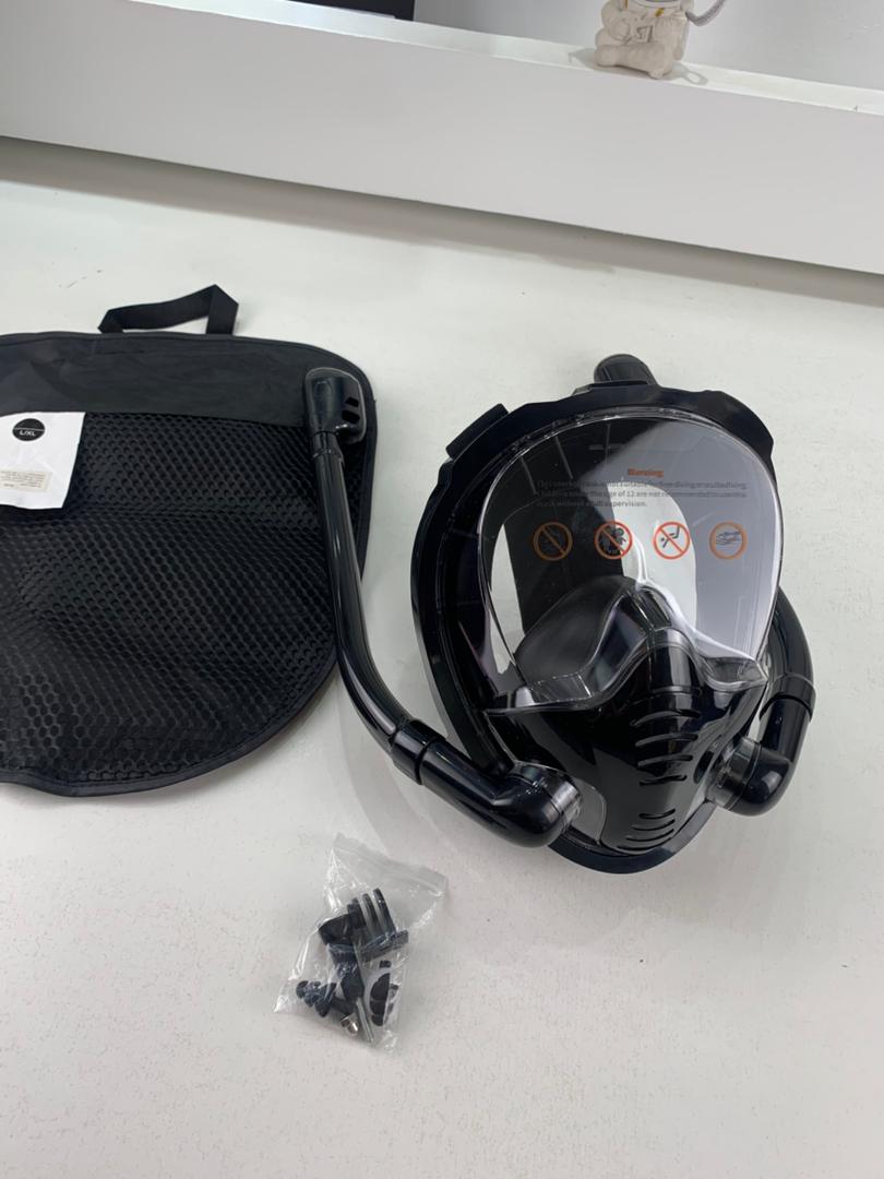 Masque de plongée double tuba avec support caméra V2
