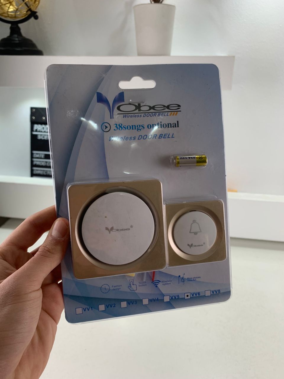 Sonnette sans fil avec batterie sans fil 150 mètres 38 Sonneries – جرس باب لاسلكي