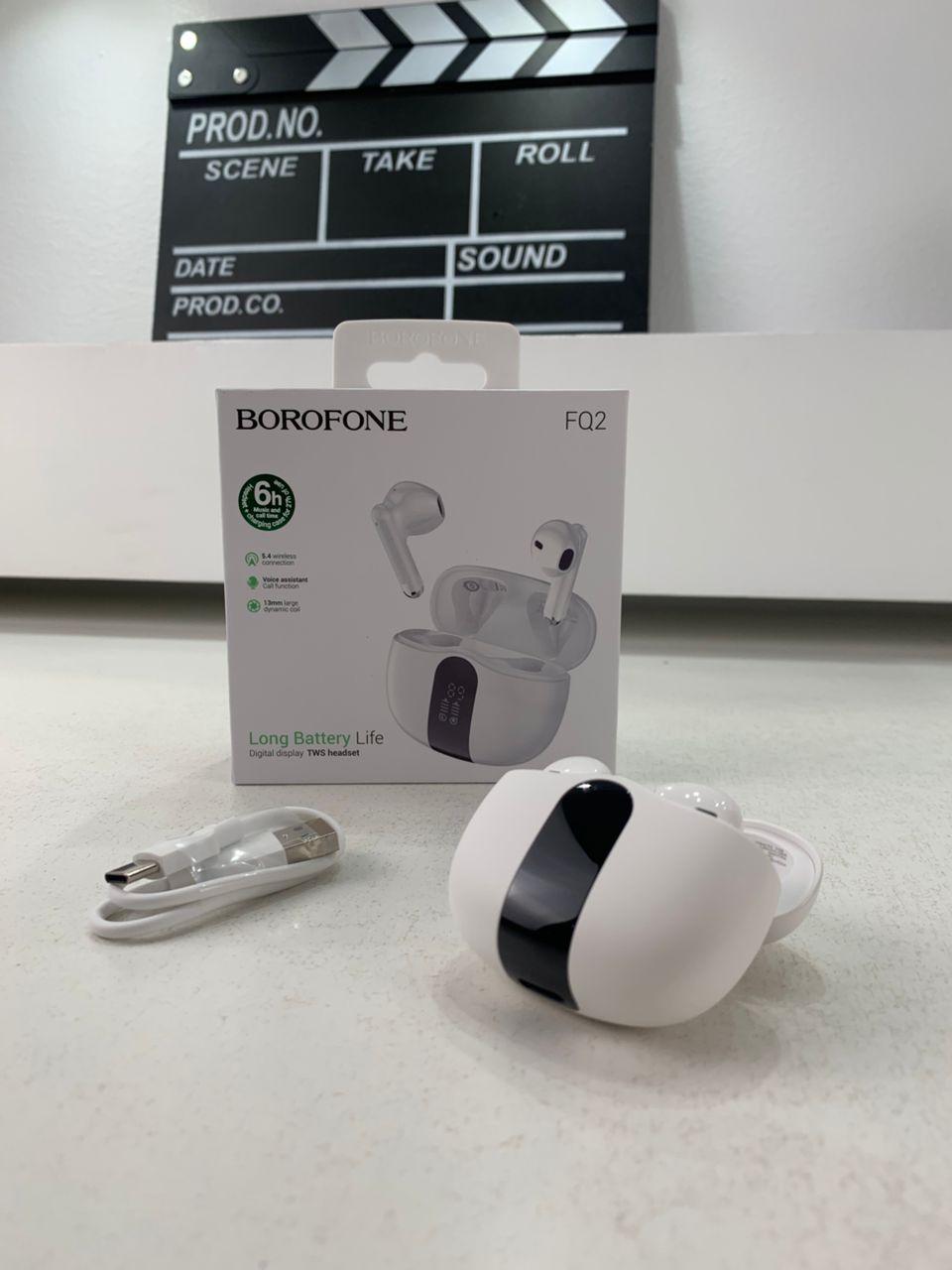 Borofone Écouteurs sans fil FQ2 Hi-Fi Audio – سماعات لاسلكية أصلية