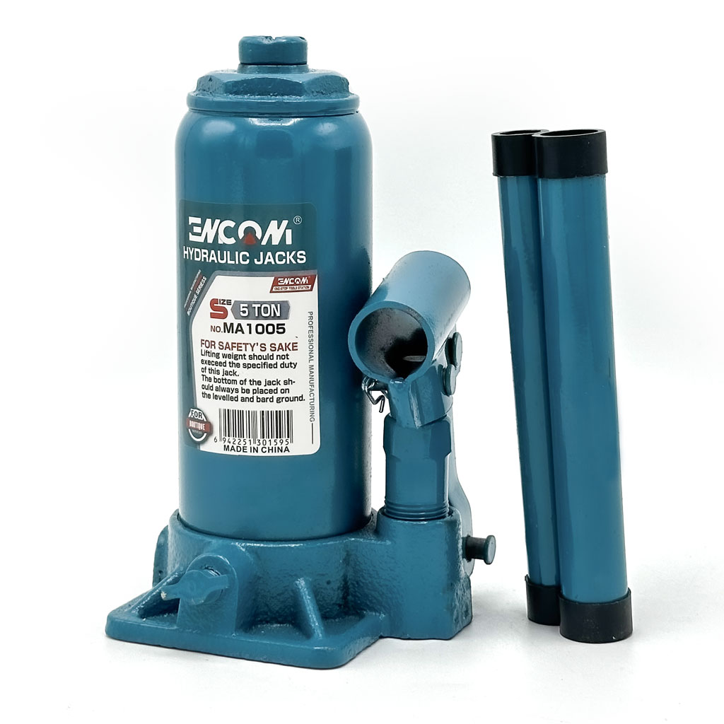 Cric bouteille hydraulique 5 tonnes avec valve de sécurité