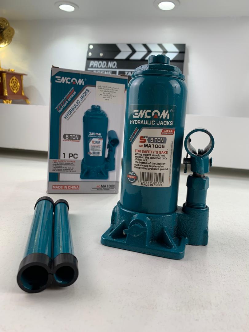 Cric bouteille hydraulique 5 tonnes avec valve de sécurité