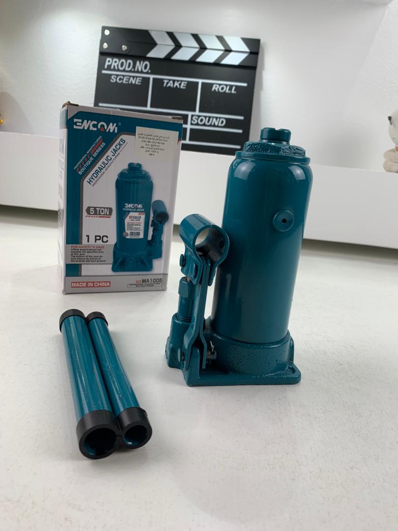 Cric bouteille hydraulique 5 tonnes avec valve de sécurité