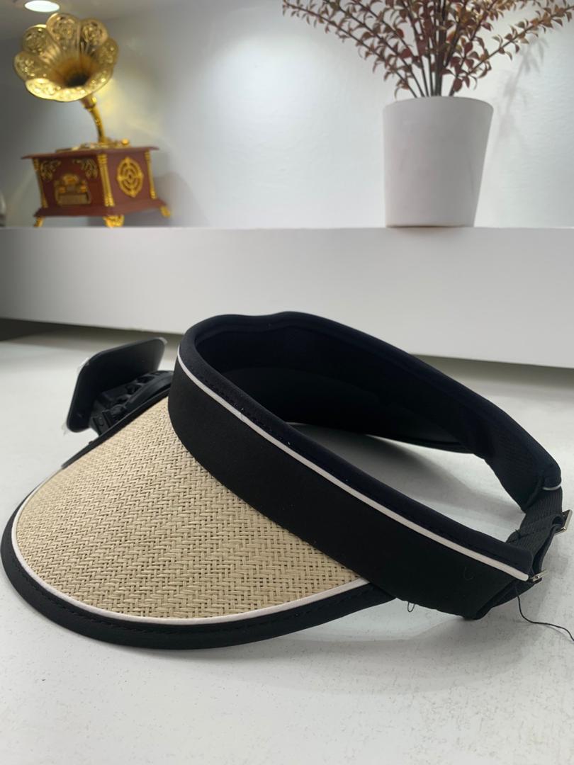 Summer cap with solar cooling fan
