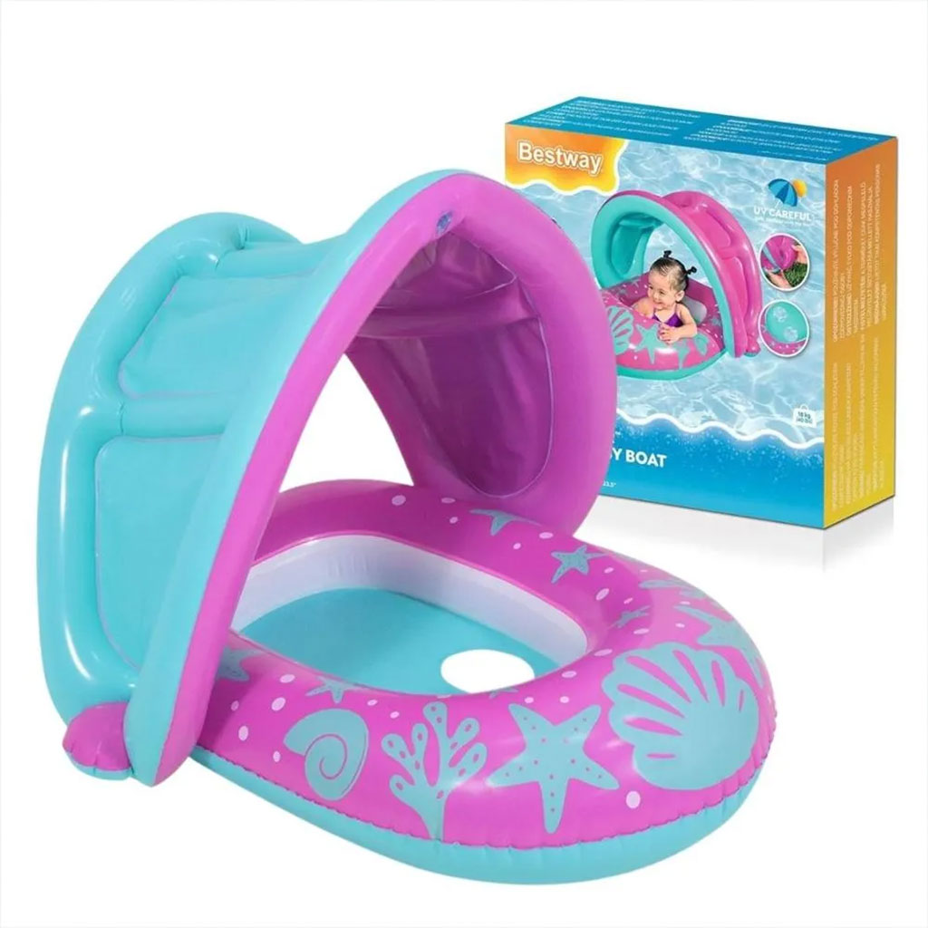 Bouée gonflable pour enfants avec toit anti-UV Bestway 34091