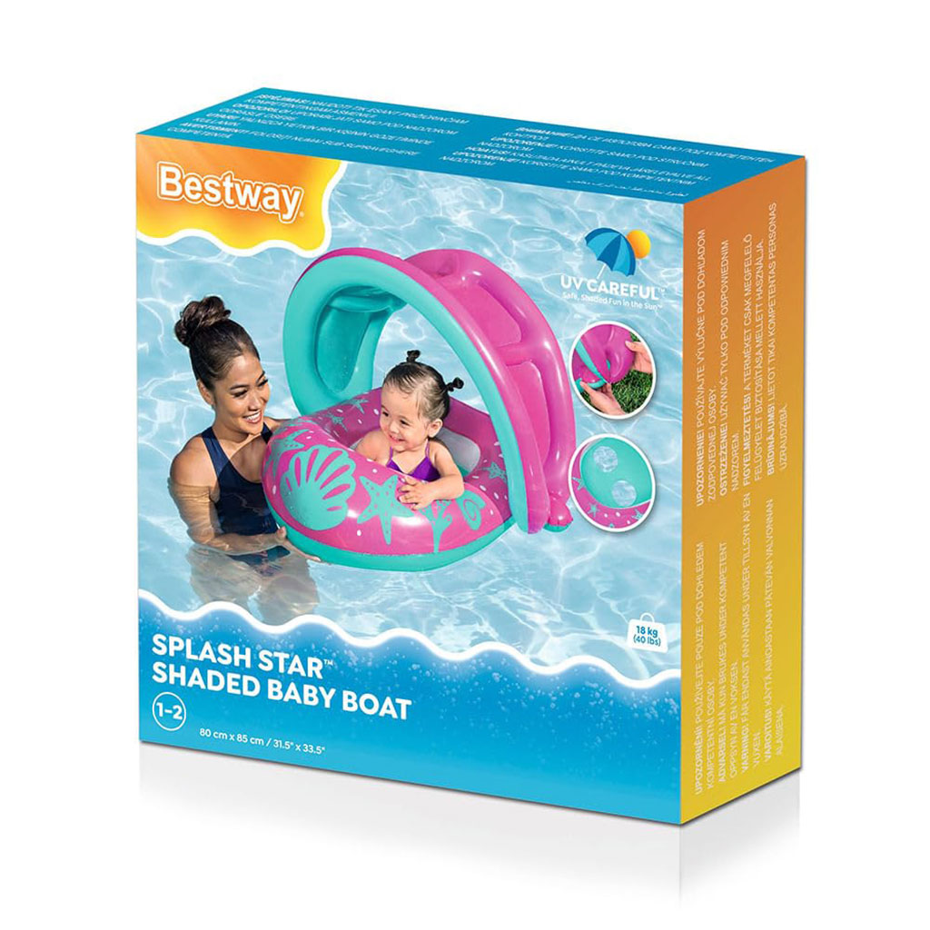 Bouée gonflable pour enfants avec toit anti-UV Bestway 34091