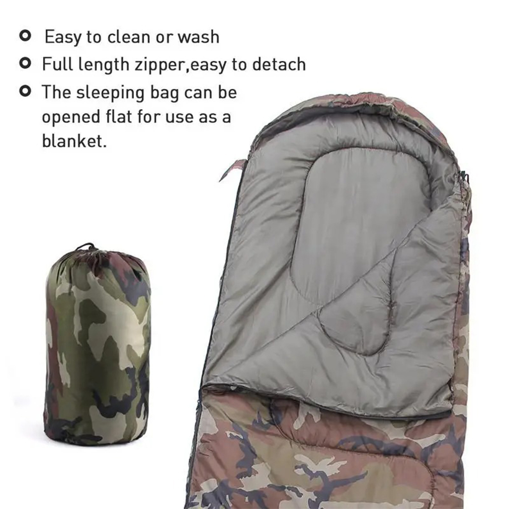 Sac de Couchage Imperméable pour Camping Motif Camouflage – حقيبة نوم للتخيم