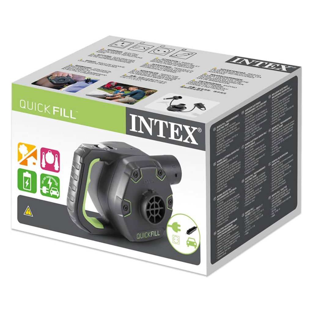 Pompe électrique rechargeable 220V /12V (650 l/min) Intex 66642 – مضخة هواء قابلة للشحن