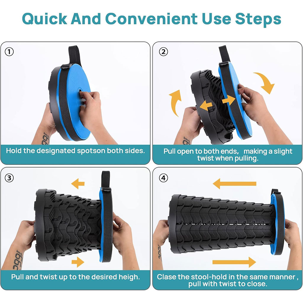 Tabouret Télescopique Portable pour Camping et Sorties – كرسي تليسكوبي محمول