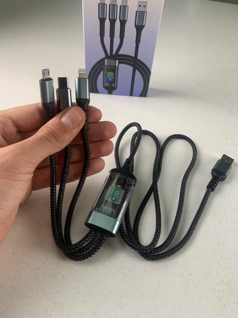 Câble USB 3en1 100W Charge rapide pour tout Type de Smartphone – كابل شحن سريع