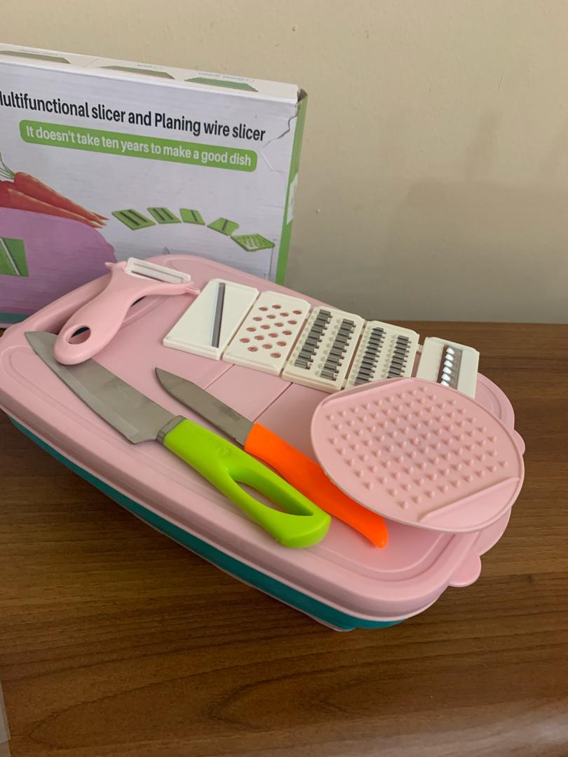 9IN1 Planche pliante à découper les légumes multifonctionnel