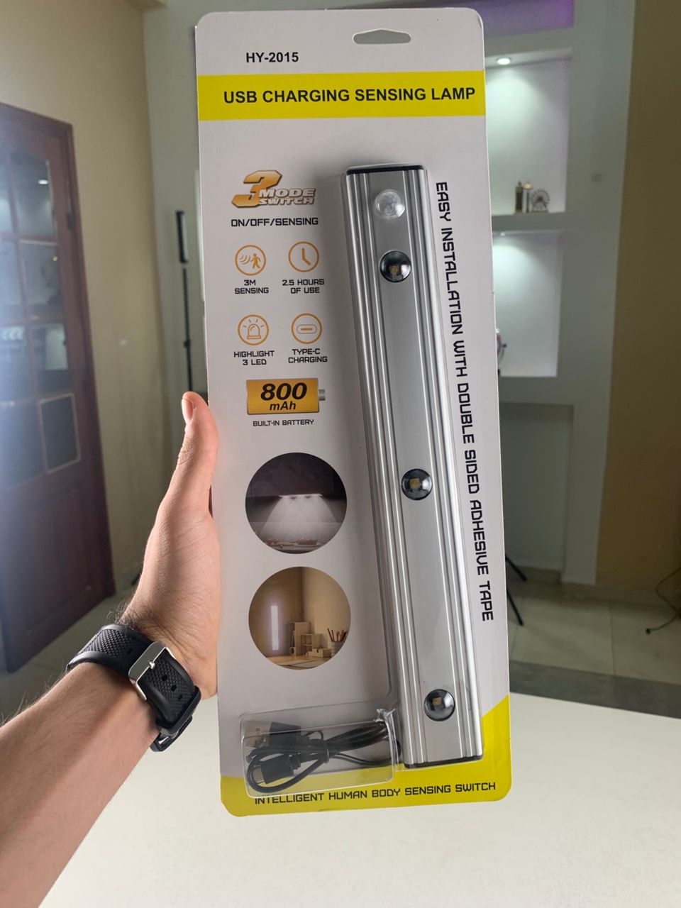 Rechargeable LED motion sensor light, 3 modes