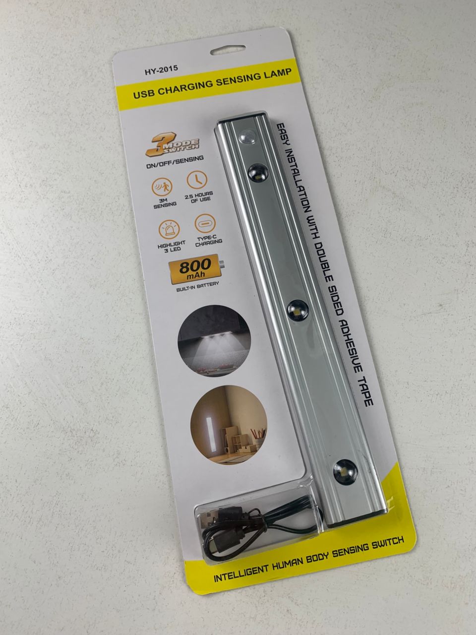 Rechargeable LED motion sensor light, 3 modes