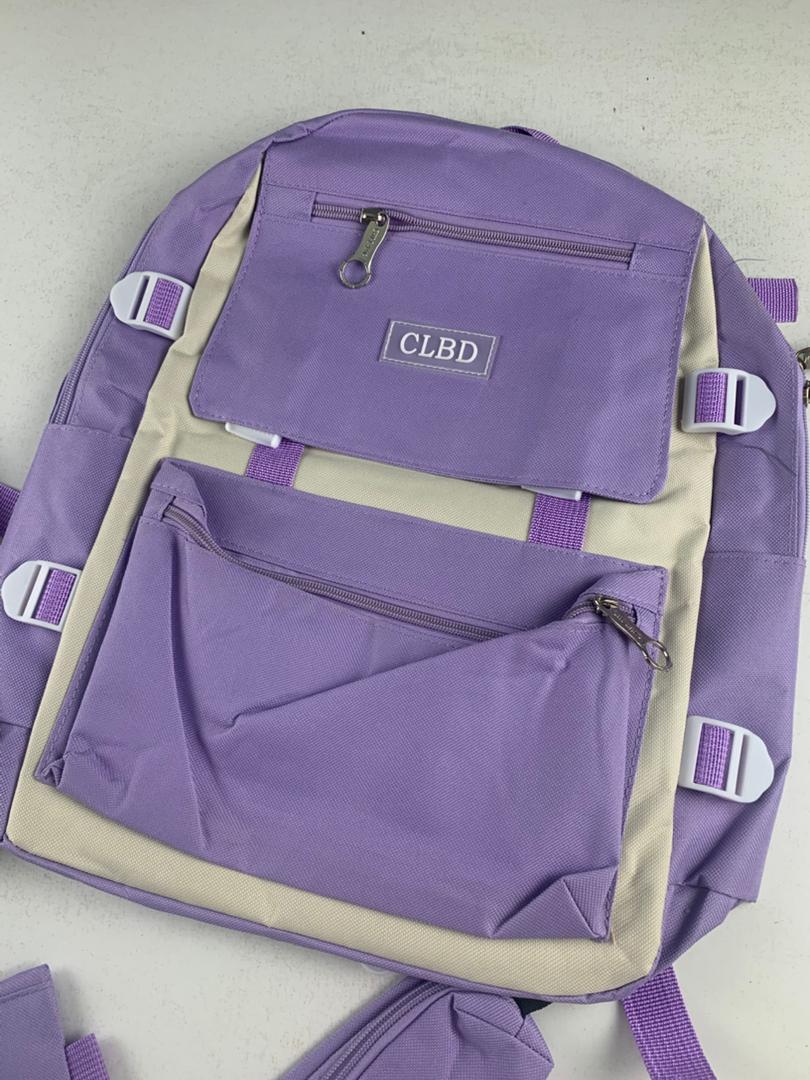 طقم حقائب مدرسية كاواي 4 قطع CLBD V1 بنفسجي