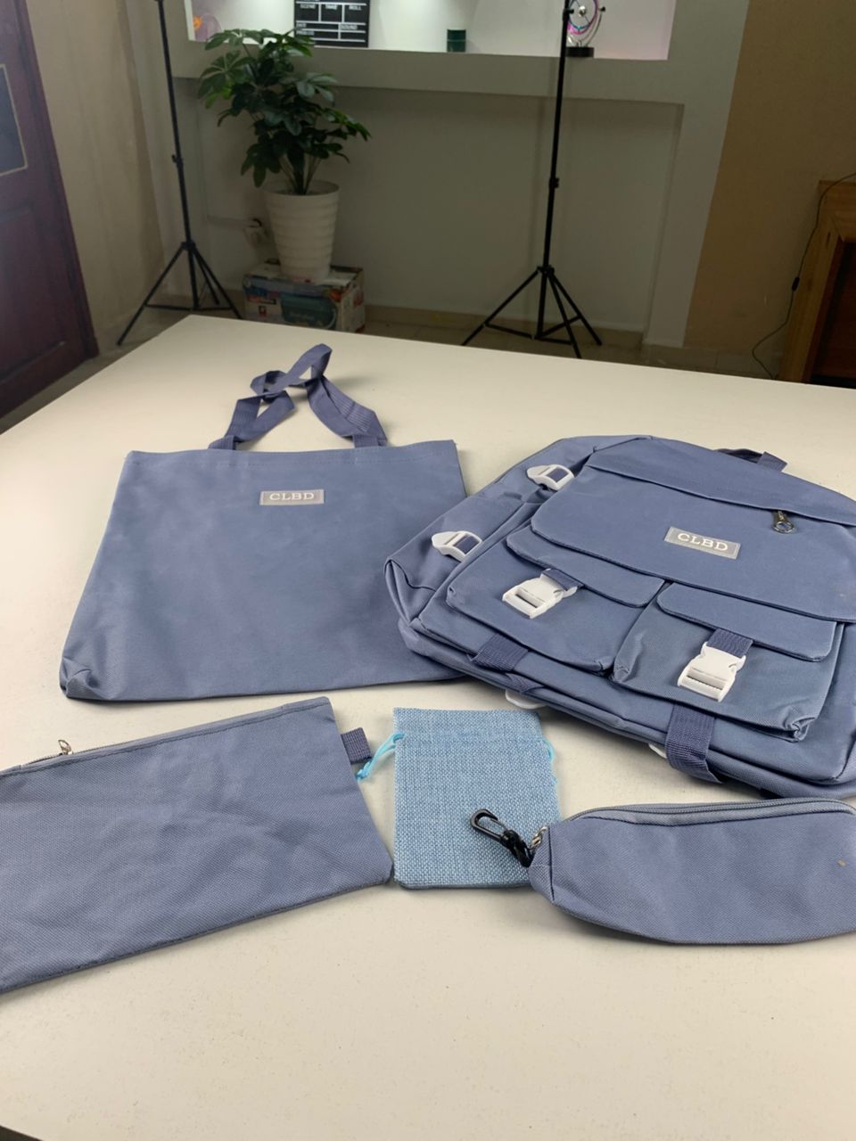 Ensemble de sacs d’école Kawai pour adolescents 5Pcs CLBD V2 Bleu – محفظة 5 قطع كاواي أزرق