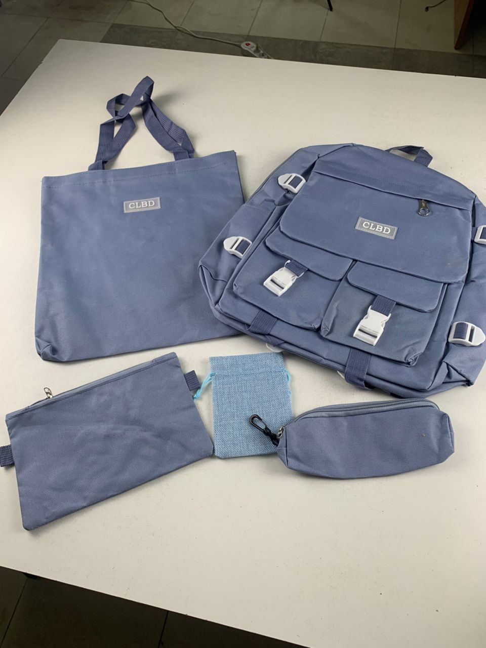 Ensemble de sacs d’école Kawai pour adolescents 5Pcs CLBD V2 Bleu – محفظة 5 قطع كاواي أزرق