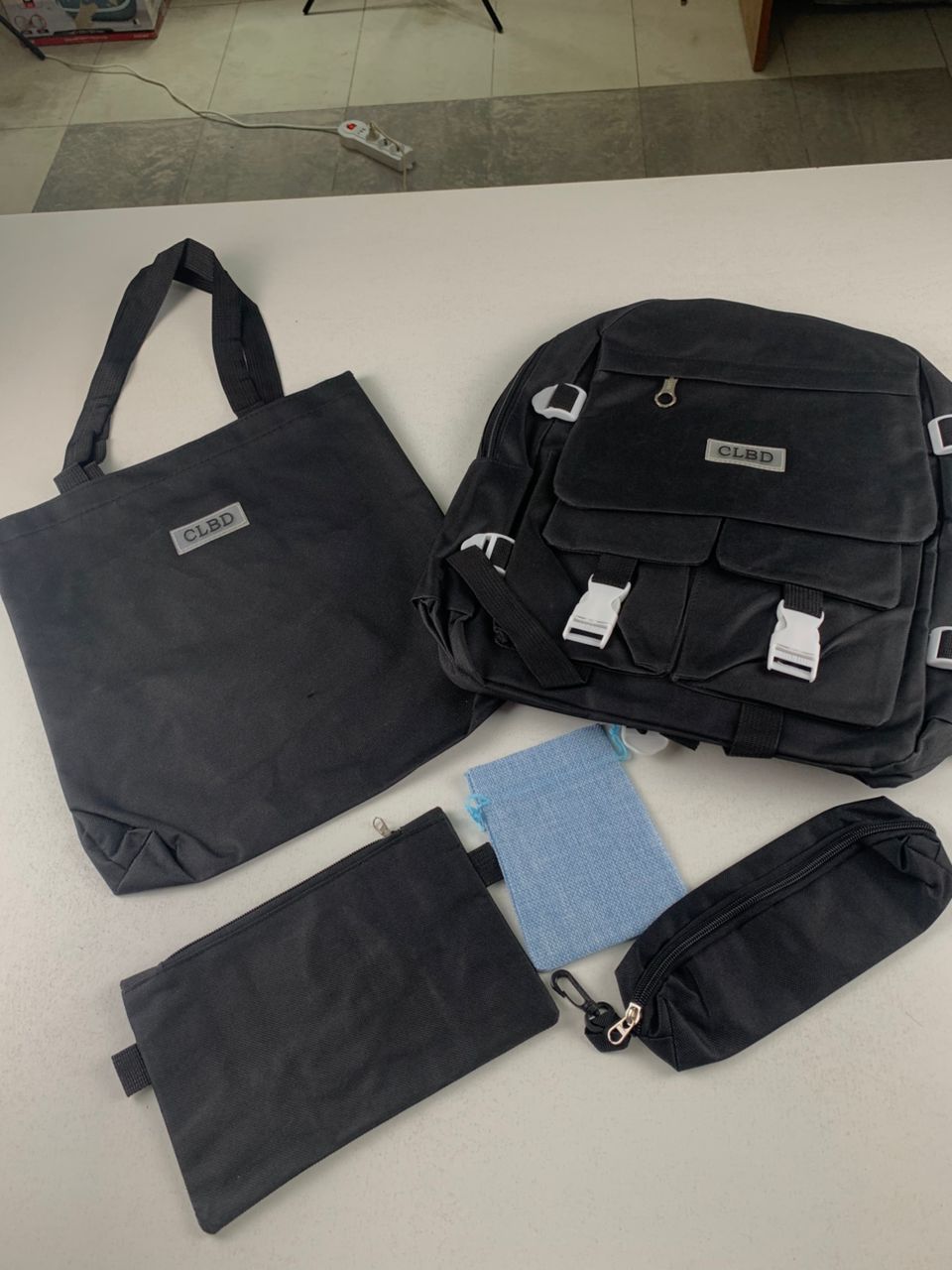 Ensemble de sacs d’école Kawai pour adolescents 5Pcs CLBD V2 Noir – محفظة 5 قطع كاواي أسود