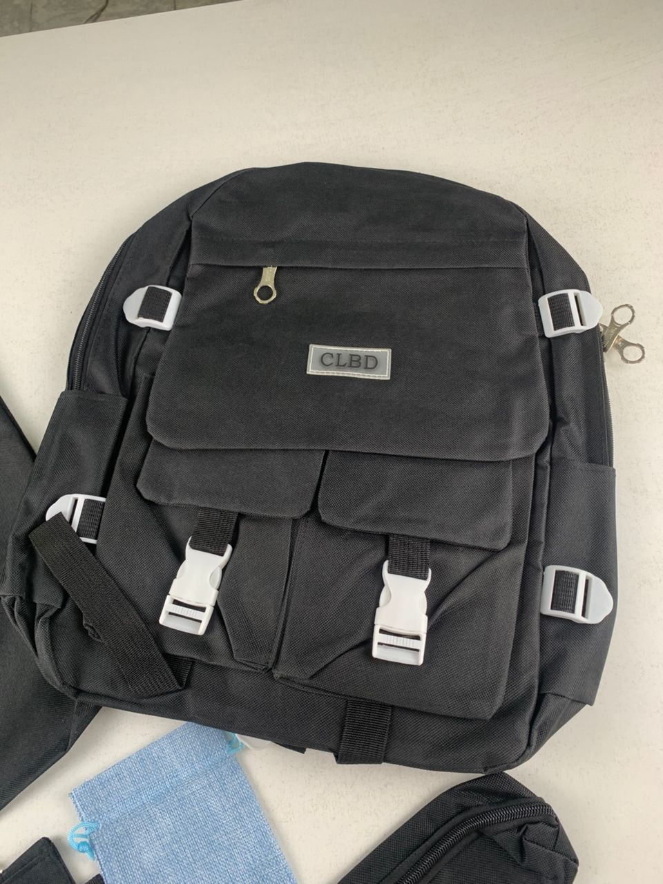 Ensemble de sacs d’école Kawai pour adolescents 5Pcs CLBD V2 Noir – محفظة 5 قطع كاواي أسود