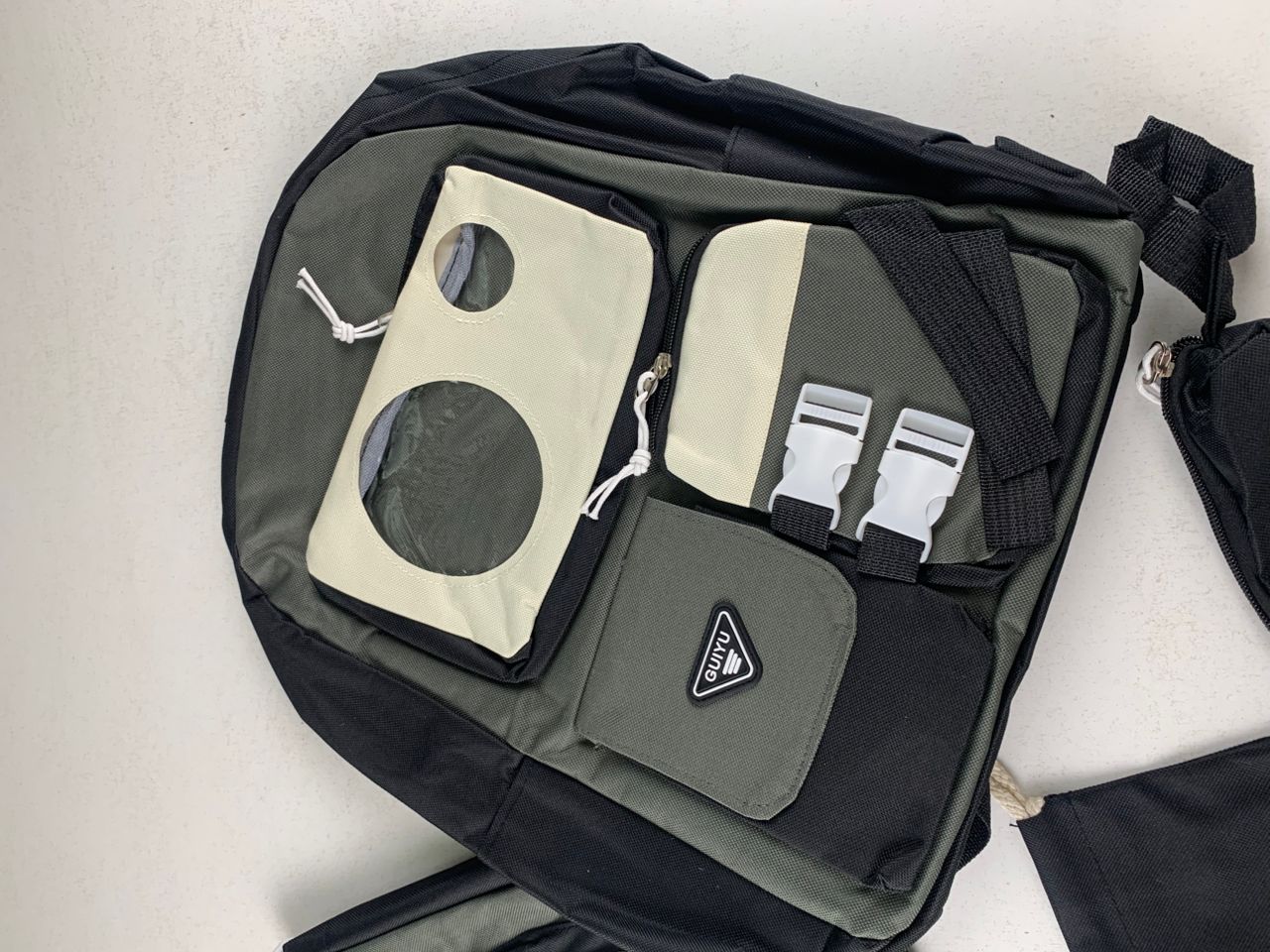 Ensemble de sacs d’école Kawai pour adolescents 5Pcs Guiyu V2 Noir et Gris– محفظة 5 قطع كاواي أسود ورمادي