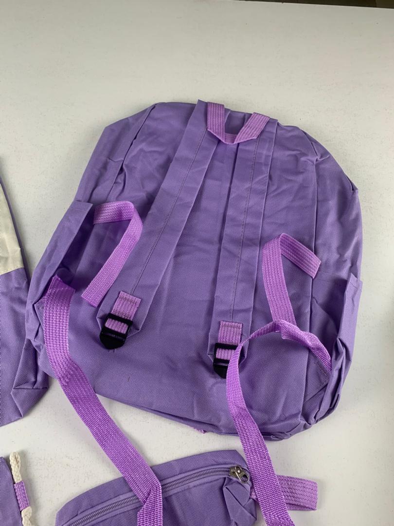 Ensemble de sacs d’école Kawai pour adolescents 4Pcs Guiyu V3 Mauve – محفظة 4 قطع كاواي بنفسجي