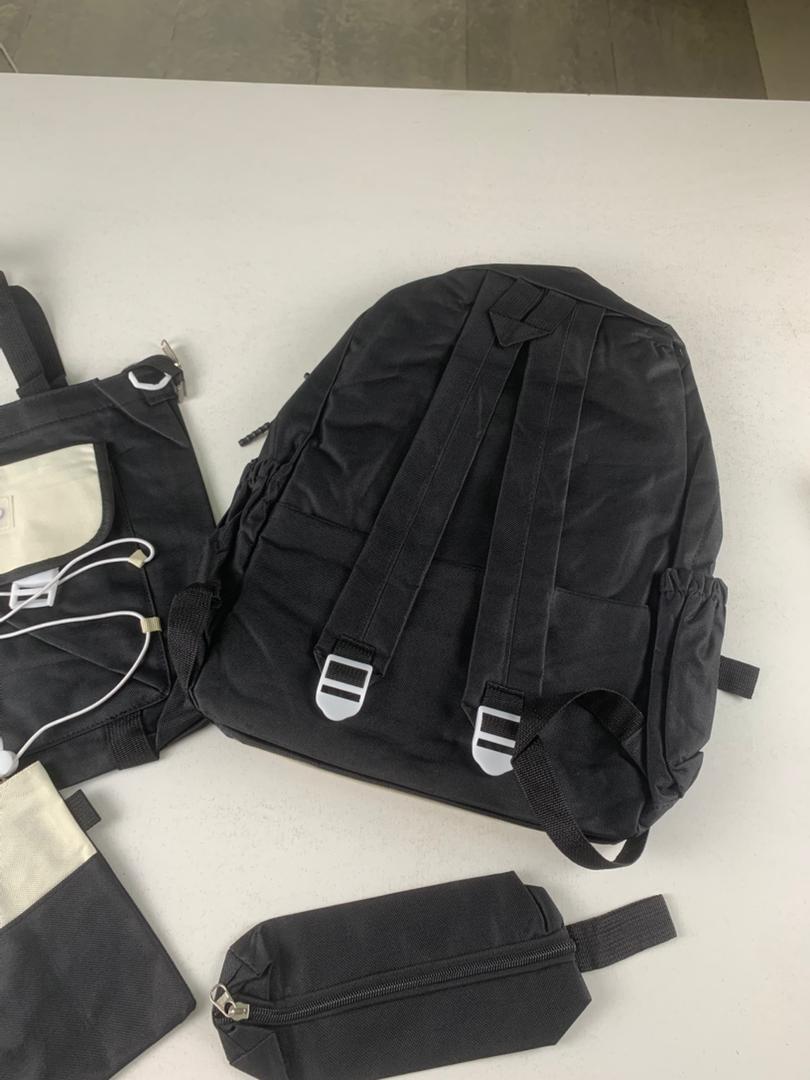 Ensemble de sacs d’école Kawai pour adolescents 4Pcs GUORANCHAO Noir – محفظة 4 قطع كاواي أسود