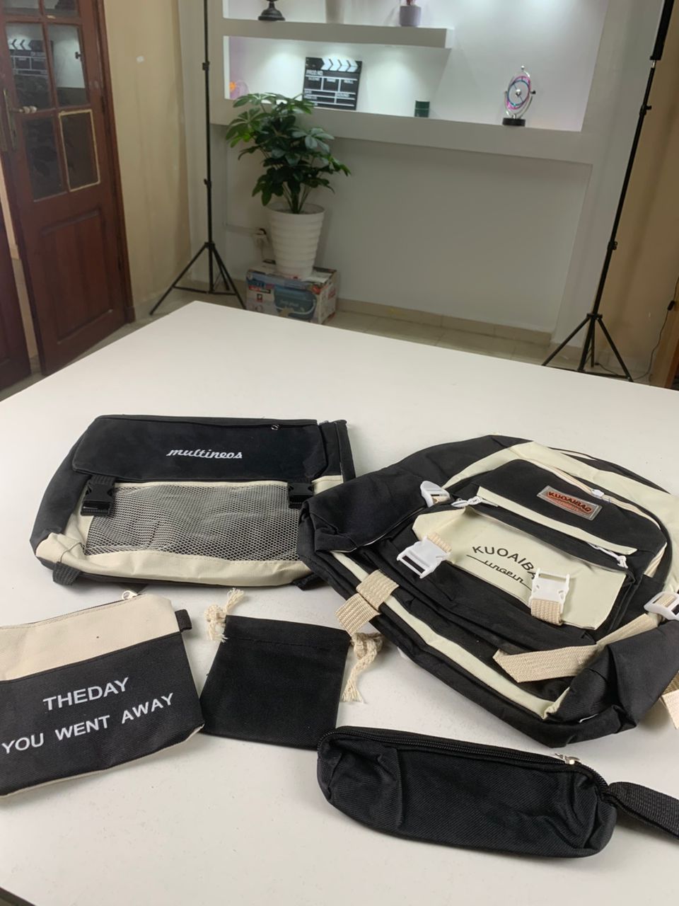 Ensemble de sacs d’école Kawai pour adolescents 5Pcs KUOAIBAG Noir– محفظة 5 قطع كاواي أسود