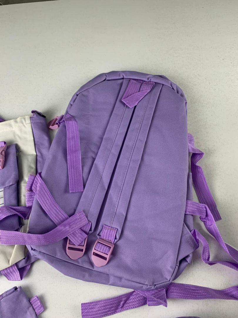 Ensemble de sacs d’école Kawai pour adolescents 4Pcs HAOLIDA V1 Mauve – محفظة 4 قطع كاواي بنفسجي