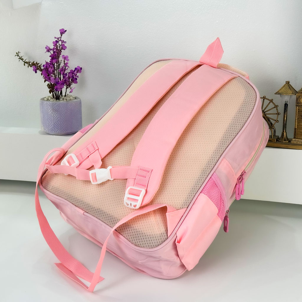 Sac à Dos pour Enfants avec Trousse Assortie 2504 Rose – حقيبة ظهر مدرسية للأطفال مع مقلمة وردي
