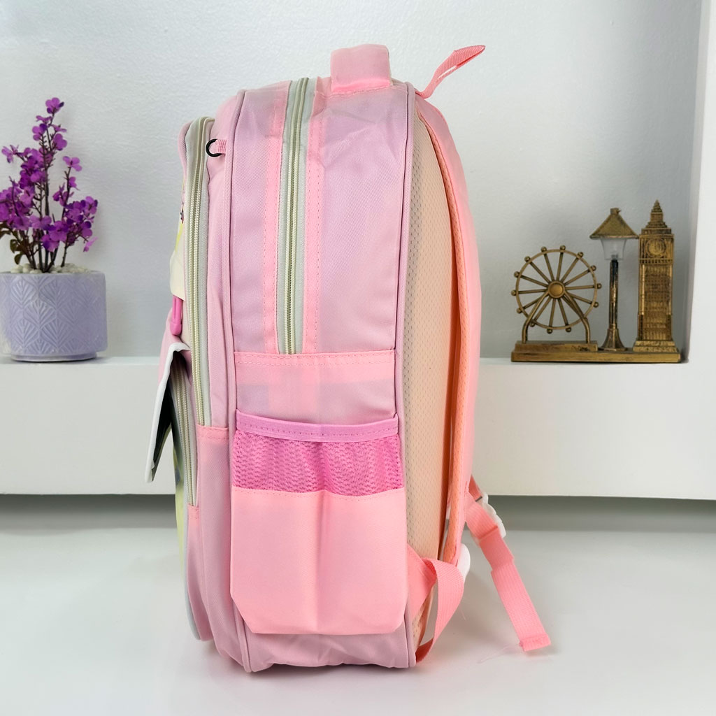 Sac à Dos pour Enfants avec Trousse Assortie 2504 Rose – حقيبة ظهر مدرسية للأطفال مع مقلمة وردي