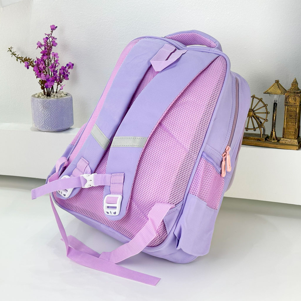 Sac à Dos pour Enfants avec Trousse Assortie KBAG Mauve – حقيبة ظهر مدرسية للأطفال مع مقلمة بنفسجي