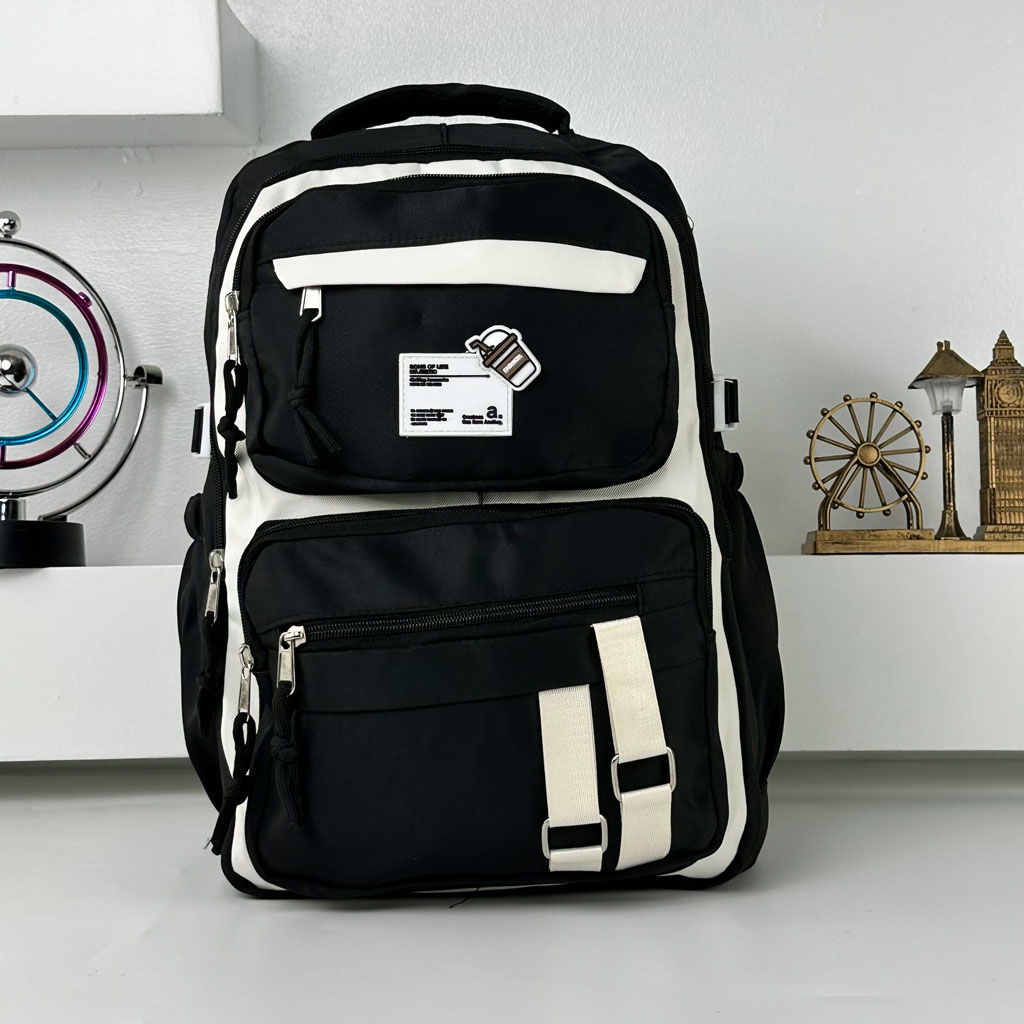 Sacs à dos d’école Style Décontracté Milkshake Noir – حقيبة ظهر مدرسية أسود