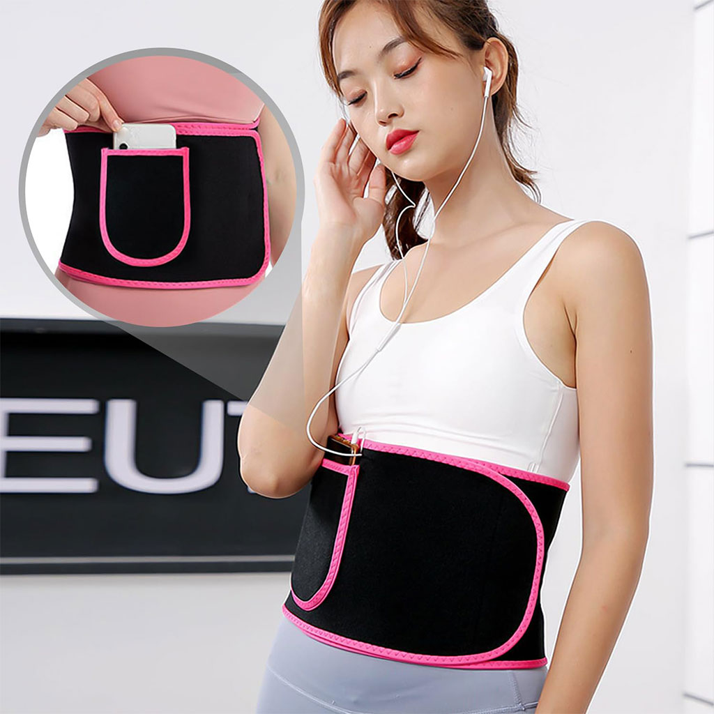 Women's slimming belt with phone pocket