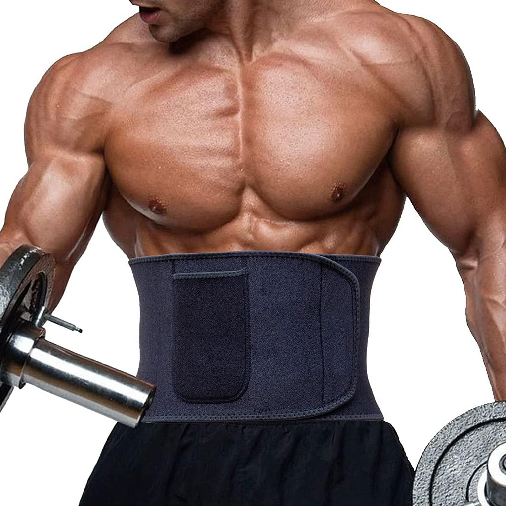 Unisex sweat belt with outer pocket