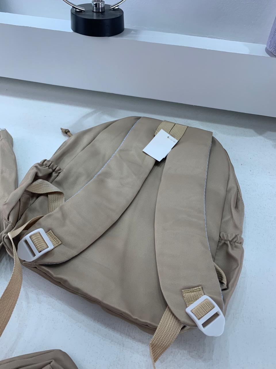 Ensemble de sacs d’école Kawai pour adolescents 3Pcs Ours Beige – محفظة 3 قطع كاواي بيج