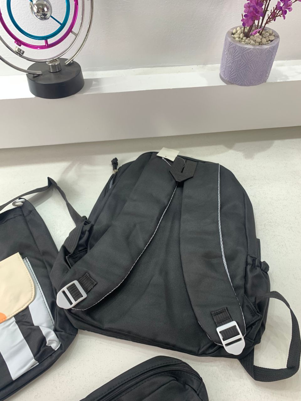 Ensemble de sacs d’école Kawai pour adolescents 3Pcs Ours Noir – محفظة 3 قطع كاواي أسود