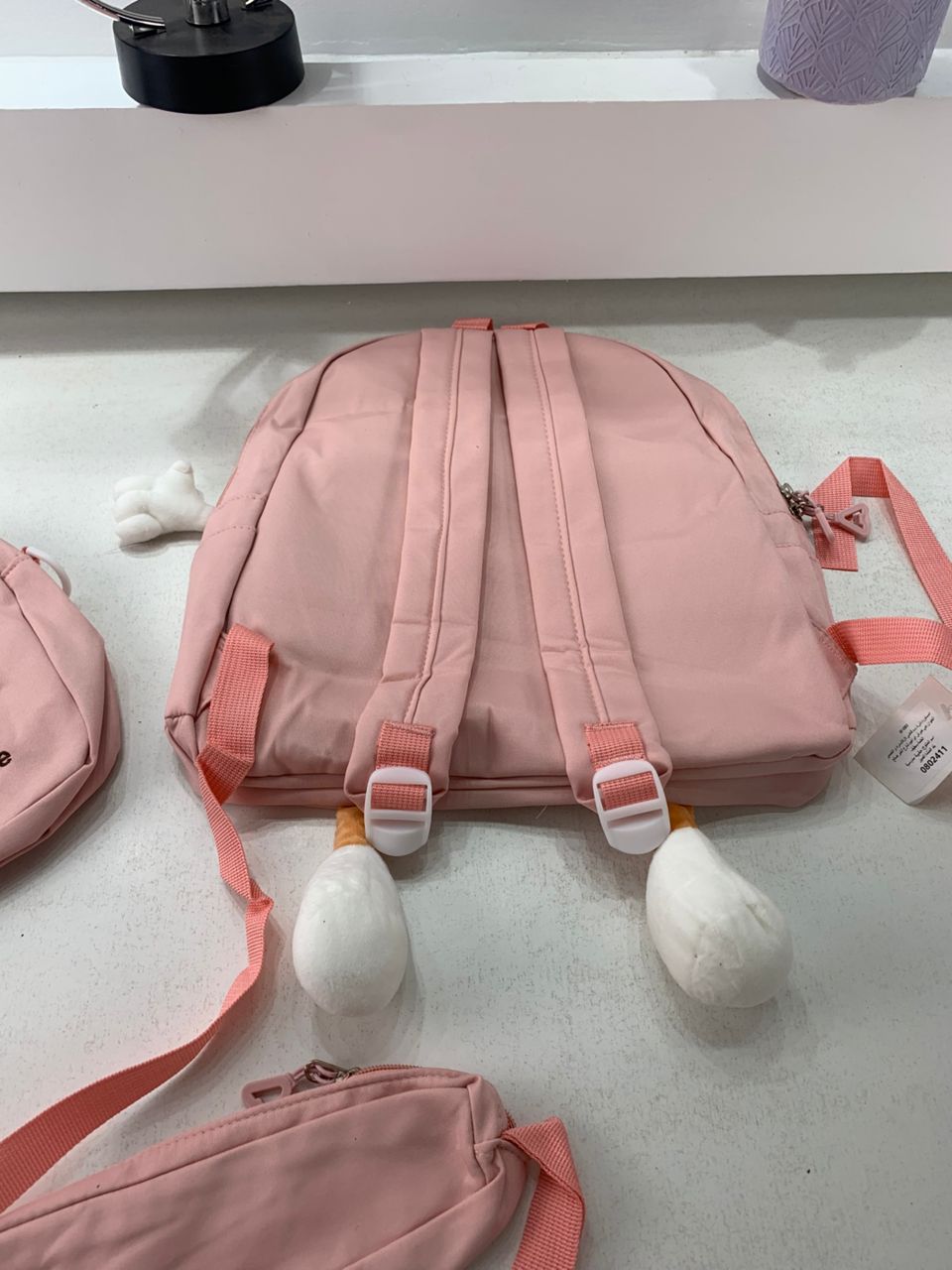 Ensemble de sacs d’école Kawai pour adolescents 3Pcs Language Rose – محفظة 3 قطع كاواي وردي