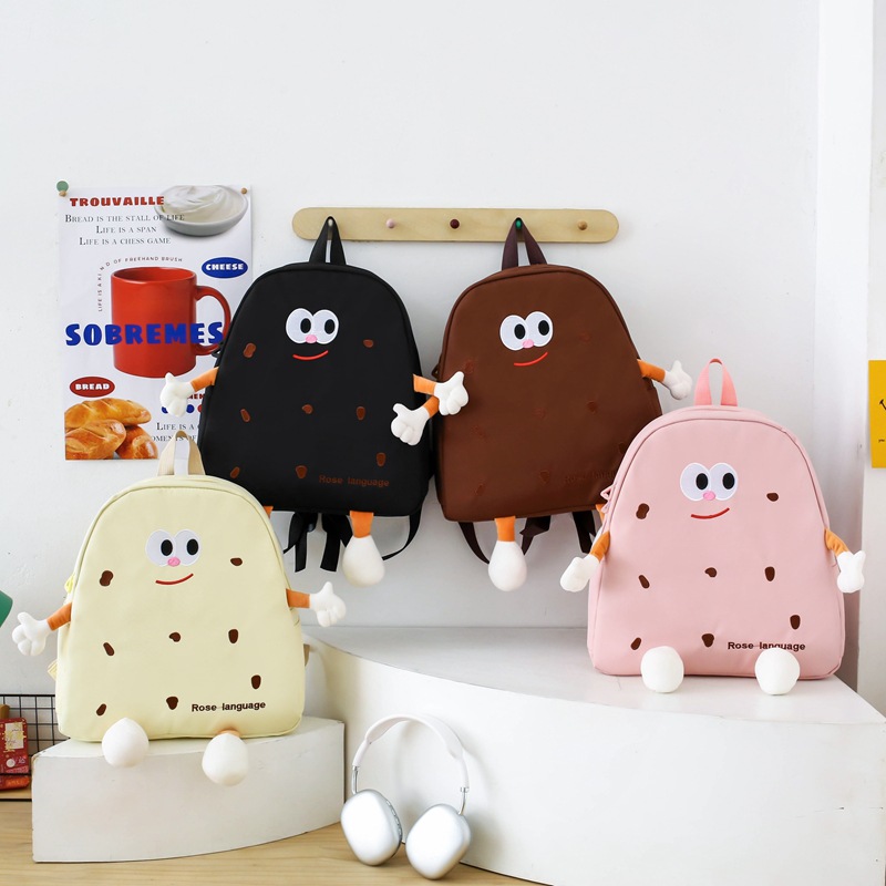 Ensemble de sacs d’école Kawai pour adolescents 3Pcs Language Jaune – محفظة 3 قطع كاواي أصفر