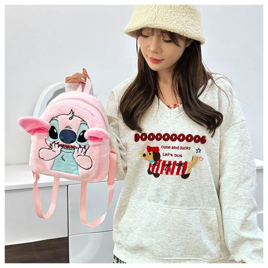 Mini Sac à dos en Peluche Dessin Animé Stitch Kawaii – محفظة ظهر مصغرة