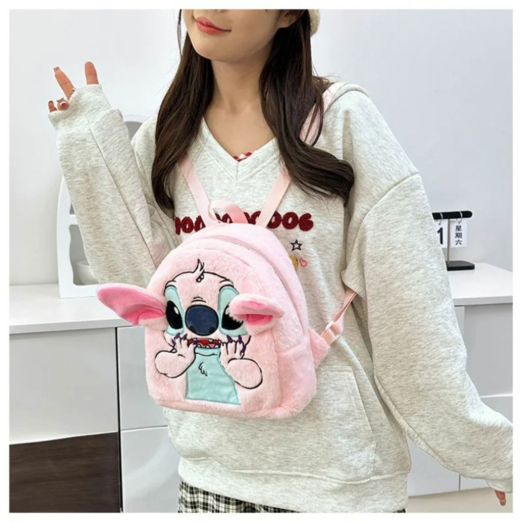 Mini Sac à dos en Peluche Dessin Animé Stitch Kawaii – محفظة ظهر مصغرة