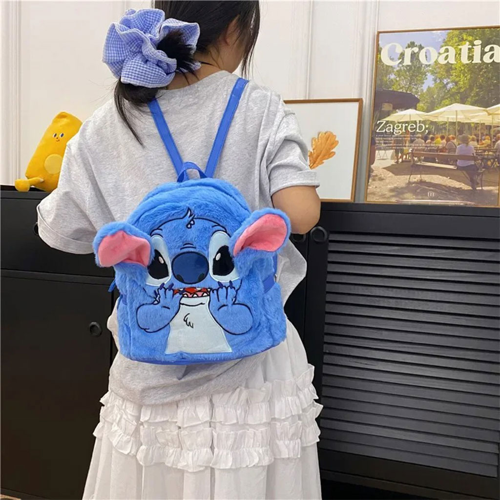 Mini Sac à dos en Peluche Dessin Animé Stitch Kawaii – محفظة ظهر مصغرة