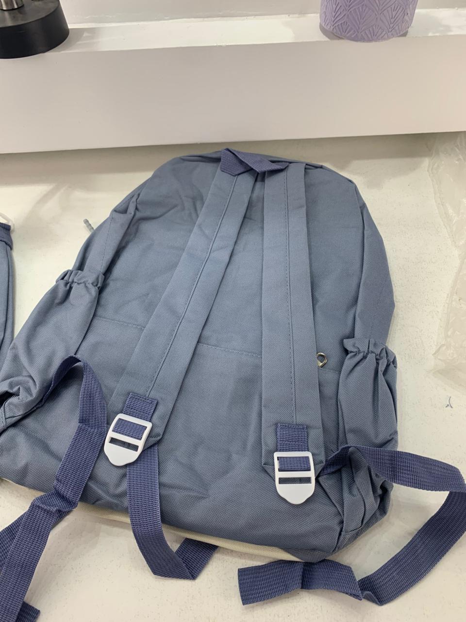 Ensemble de sacs d’école Kawai pour adolescents 4Pcs GUORANCHAO Bleu – محفظة 4 قطع كاواي أزرق