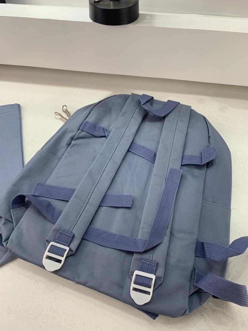 Ensemble de sacs d’école Kawai pour adolescents 4Pcs V3 CLBD Bleu – محفظة 4 قطع كاواي أزرق