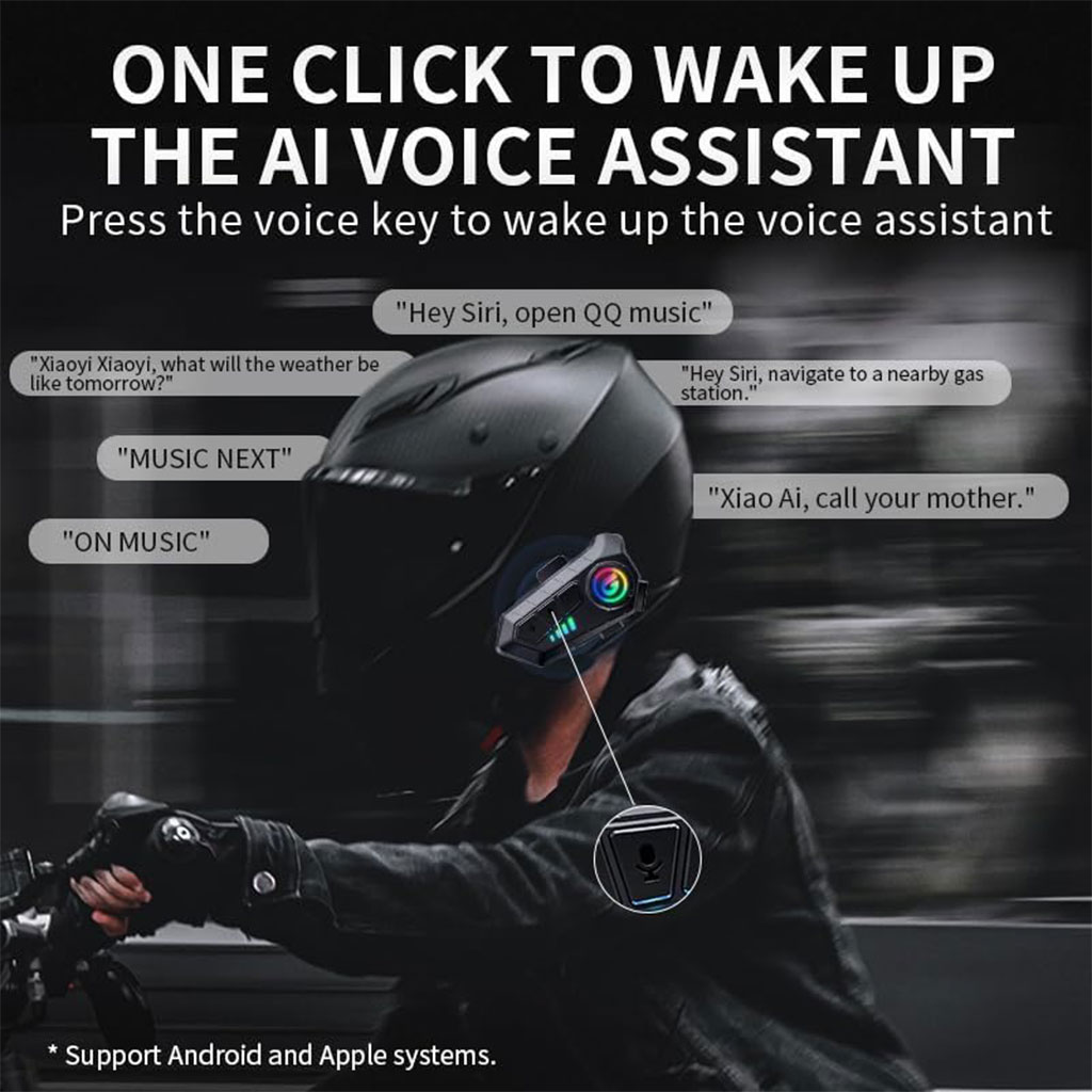 CL8 Wireless Motorcycle Helmet Microphone Bluetooth 5.3