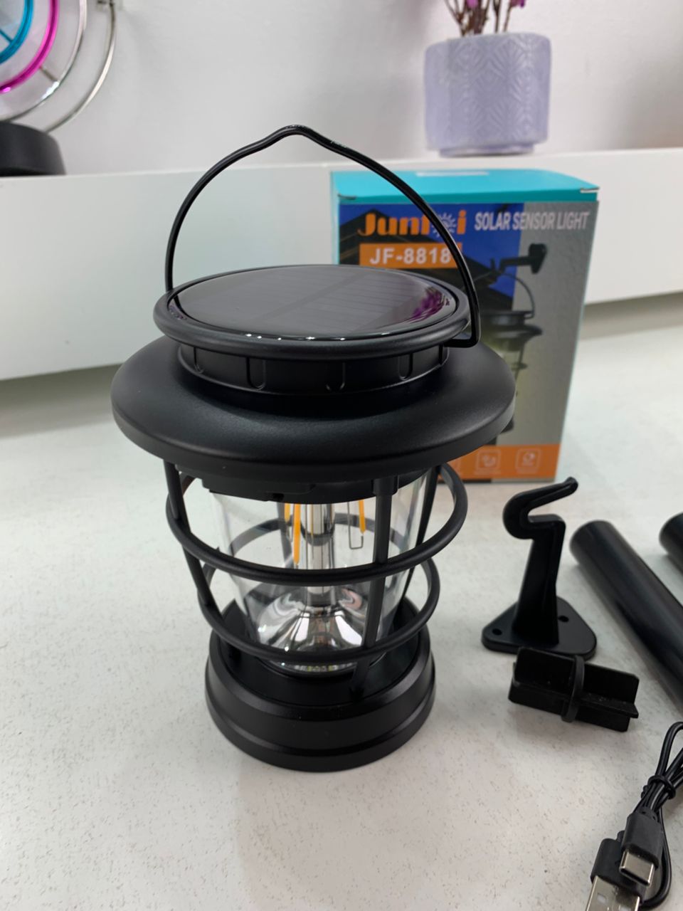 Solar garden lantern with motion sensor JF-8818