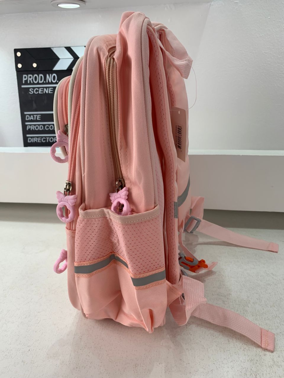 LM-5122 Kids Backpack with Plush Toy, Pink