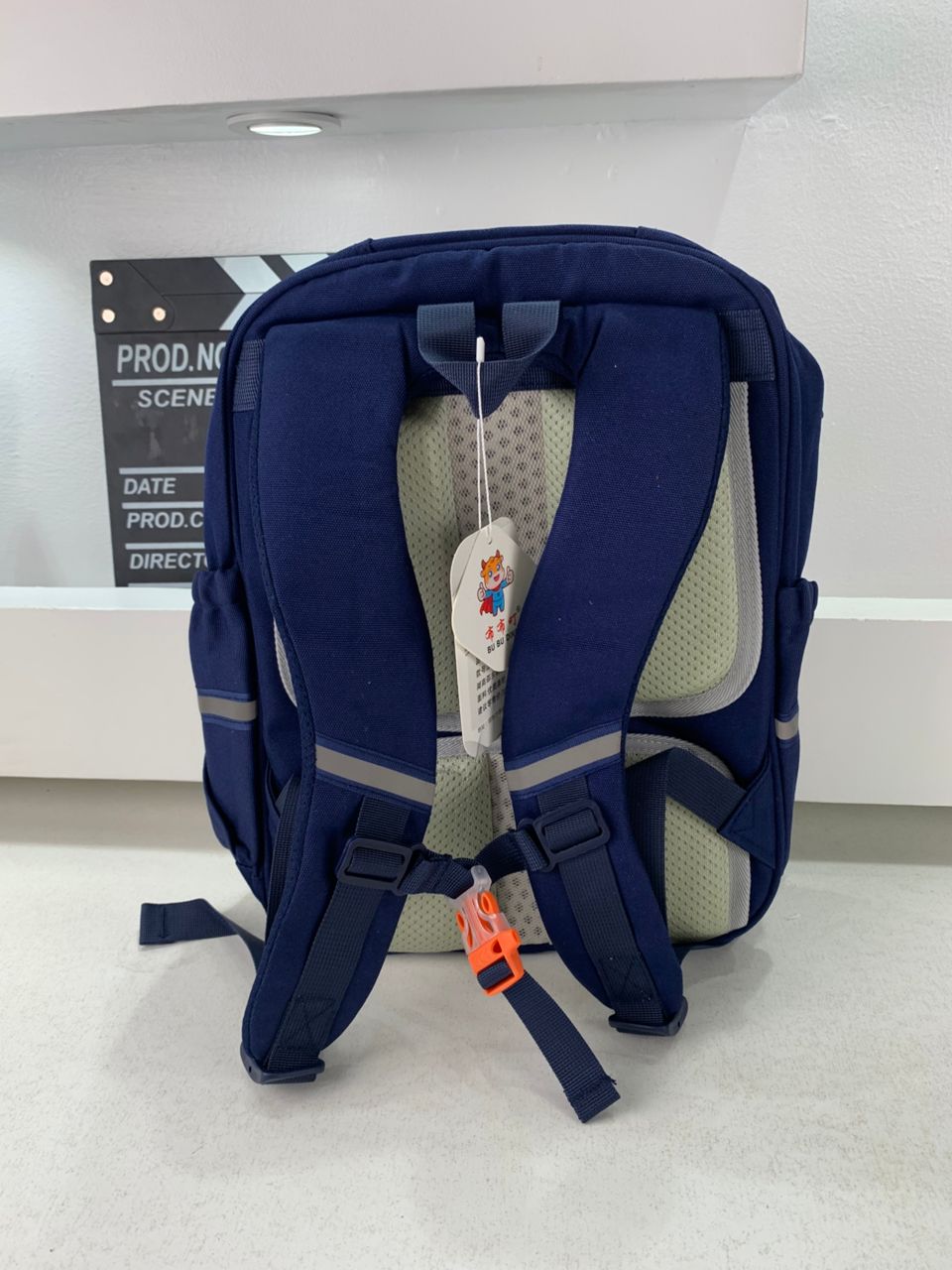 Sac à dos scolaire orthopédique pour enfants Xiao Wang Ya, bleu et vert