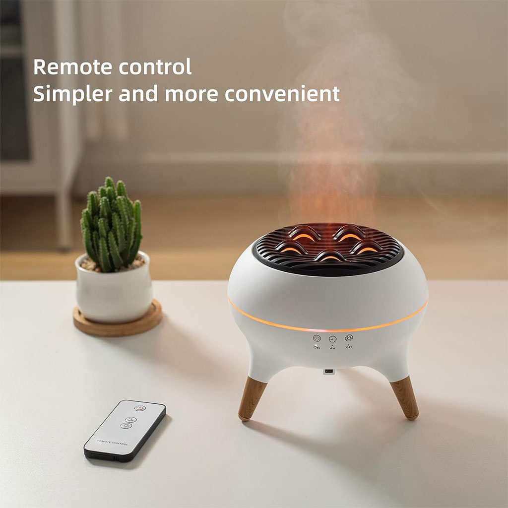 Diffuseur d'huiles essentielles ultrasonique 350 ml avec télécommande et lumières