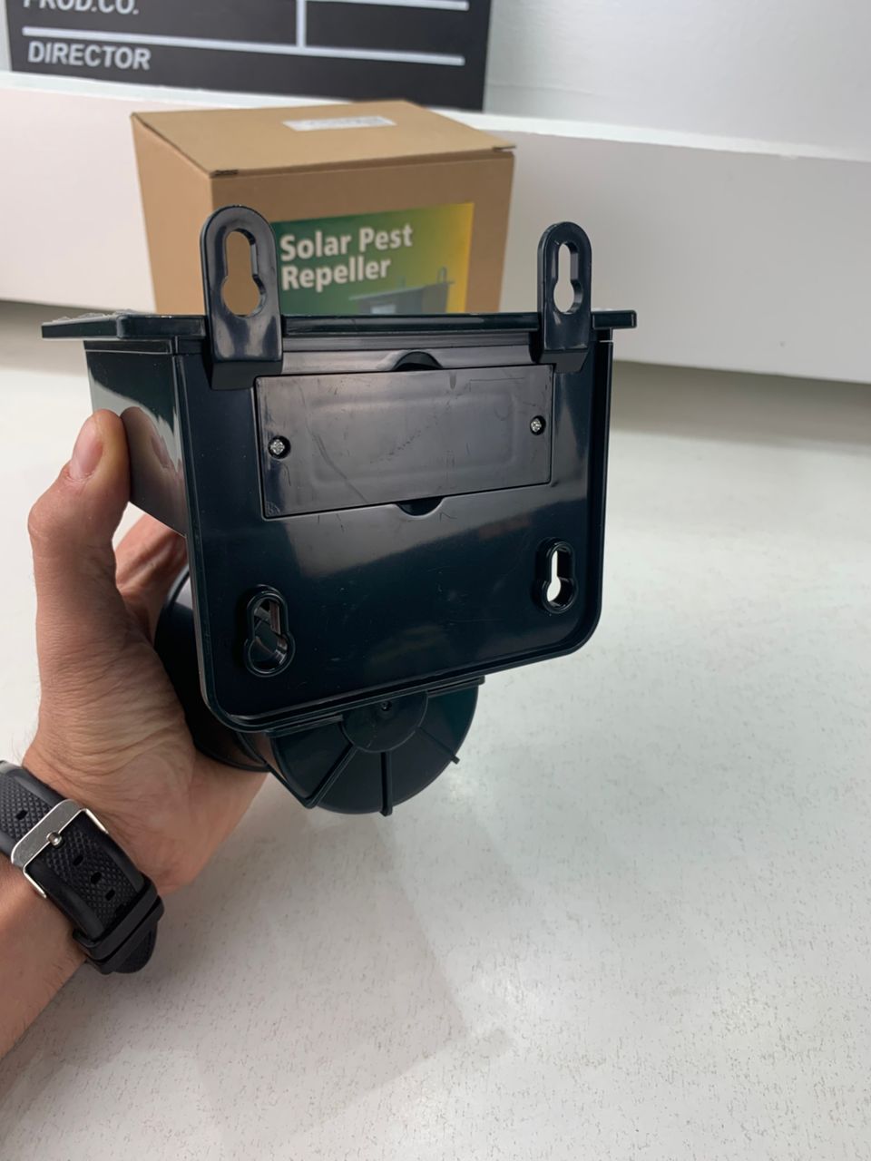 Solar animal and bird repellent with motion sensor