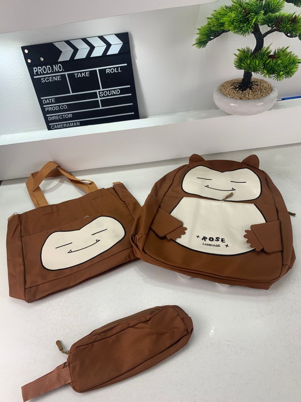 Ensemble de sacs Snorlax 3 pièces marron